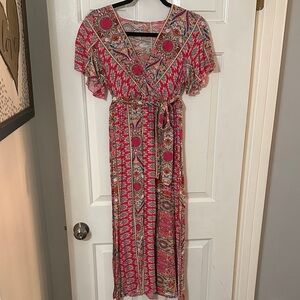 Amazon Floral Pink Maxi Dress